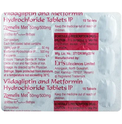 zomelis met 50/500mg tablet 15's